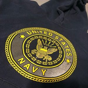 3/$15 Navy Hoodie - Military